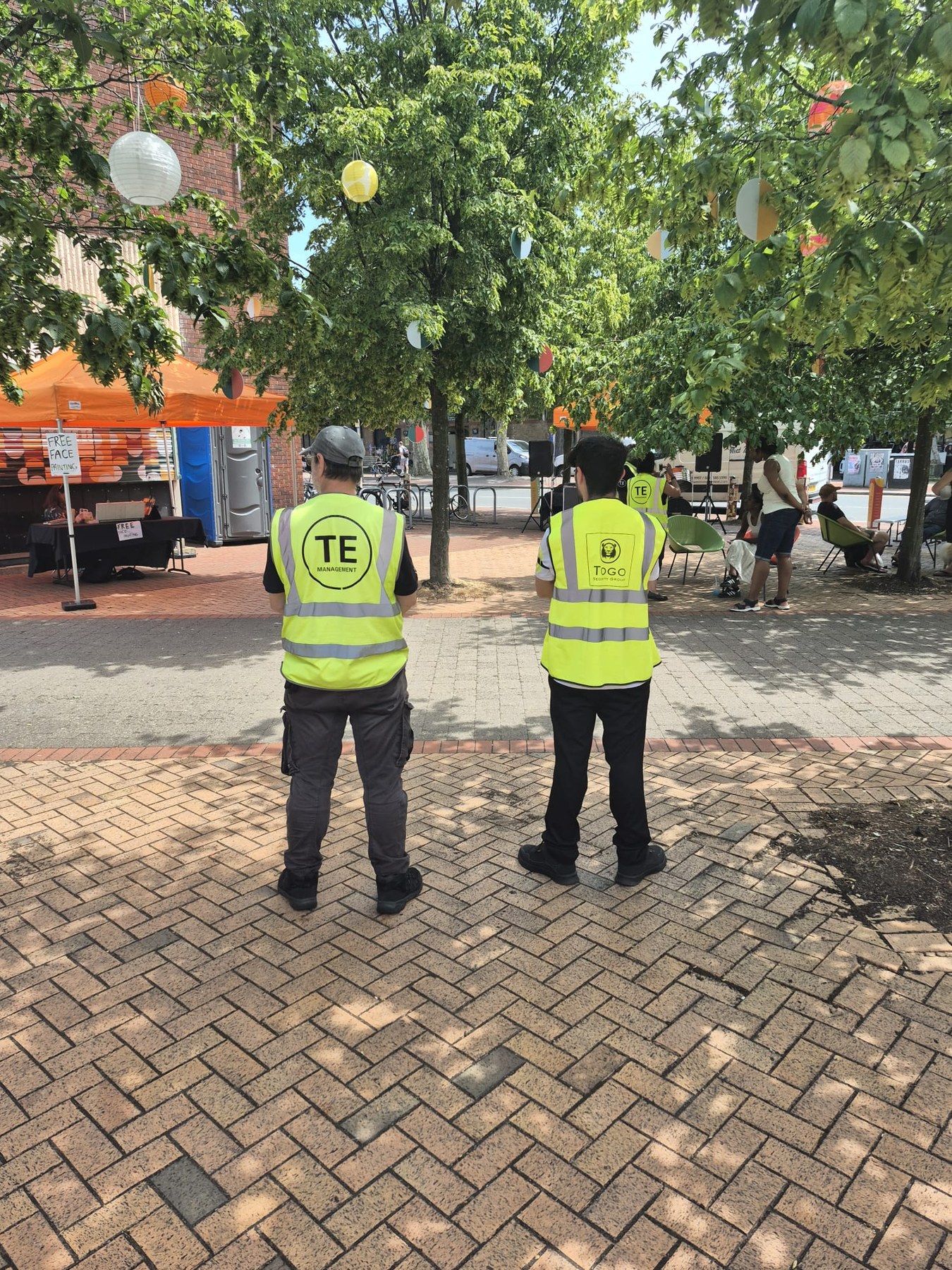 Togo Security team member in hi vis event security clothing